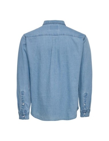 Chemise bleu azur Only & Sons homme