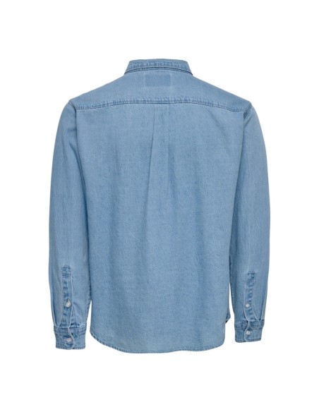 Chemise bleu azur Only & Sons homme