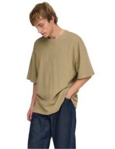 T-shirt marron Only & Sons homme