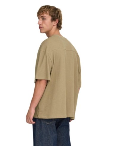 T-shirt marron Only & Sons homme