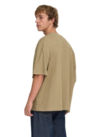 T-shirt marron Only & Sons homme