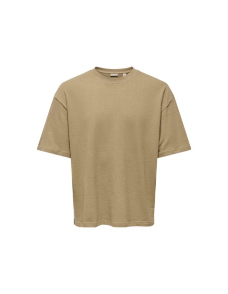 T-shirt marron Only & Sons homme