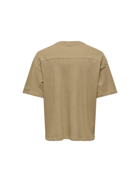 T-shirt marron Only & Sons homme