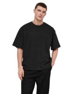 T-shirt noir Only & Sons homme