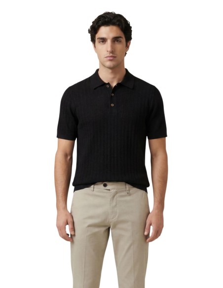 Polo noir boutons Only & Sons homme