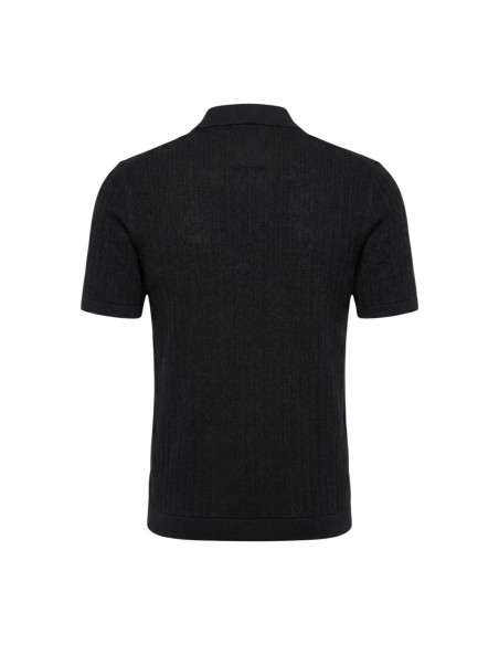 Polo noir boutons Only & Sons homme