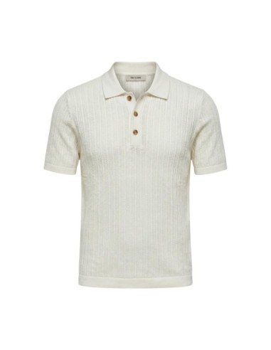 Polo blanc boutons Only & Sons homme
