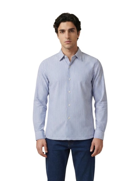 Chemise rayée bleu azur Only & Sons homme