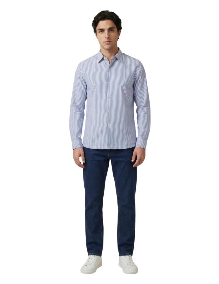 Chemise rayée bleu azur Only & Sons homme