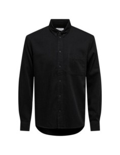 Chemise noire Only & Sons homme