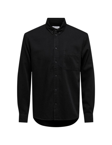 Chemise noire Only & Sons homme