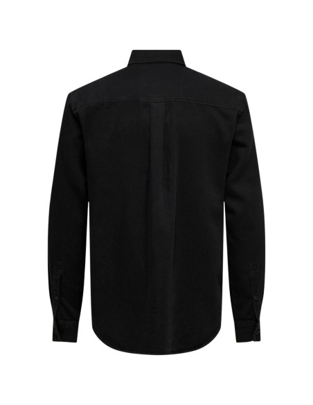 Chemise noire Only & Sons homme