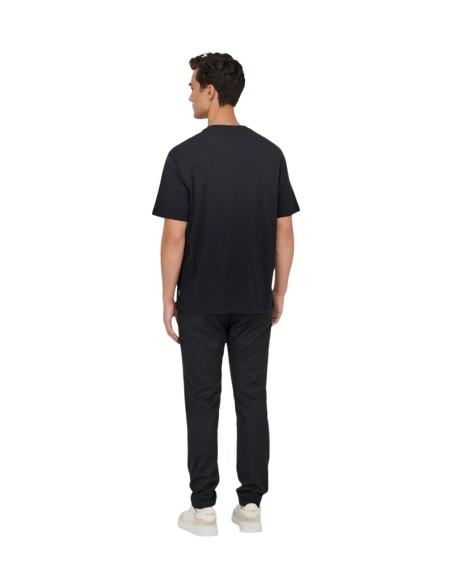 T-shirt noir imprimé Only & Sons homme