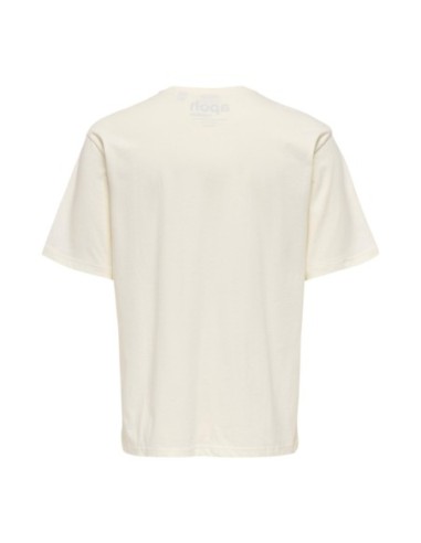 T-shirt blanc imprimé Only & Sons homme