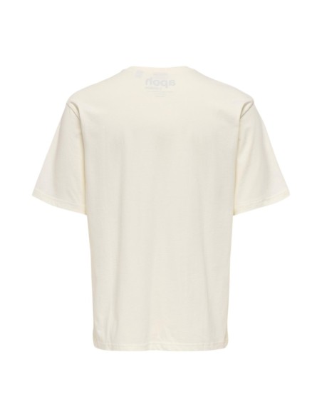 T-shirt blanc imprimé Only & Sons homme