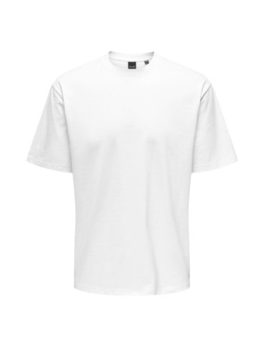 T-shirt blanc coton bio Only & Sons homme