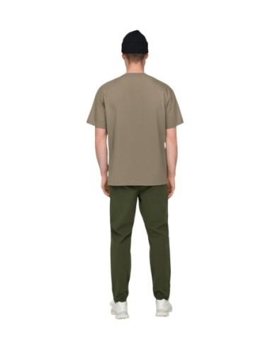 T-shirt marron coton bio Only & Sons homme