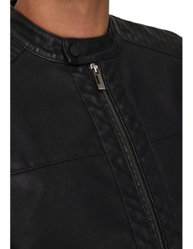 Veste noire similicuir Only & Sons homme
