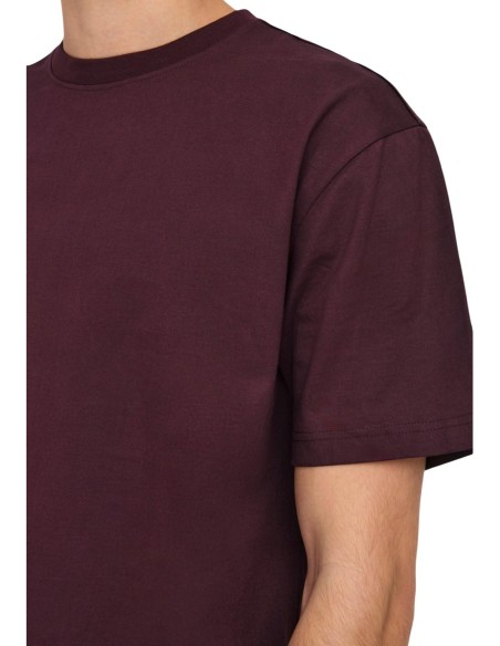 T-shirt bordeaux coton bio Only & Sons homme