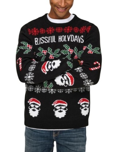 Pull noir imprimé Only & Sons homme