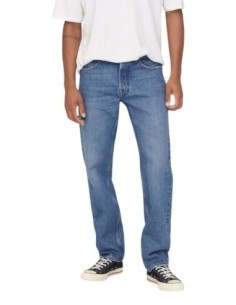Jean bleu azur coton bio Only & Sons homme