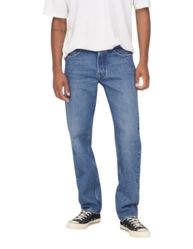 Jean bleu azur coton bio Only & Sons homme