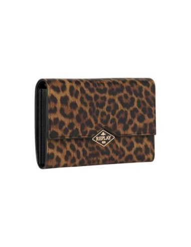 Portefeuille léopard Replay femme