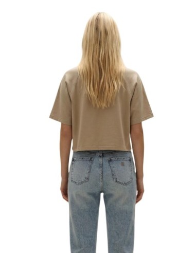 T-shirt beige coton Replay femme