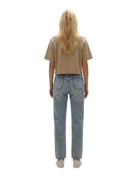 T-shirt beige coton Replay femme