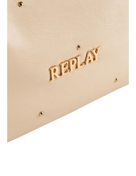 Sac beige bandoulière Replay femme