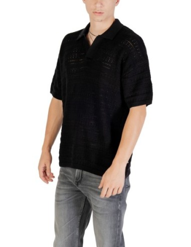 Polo noir Only & Sons homme