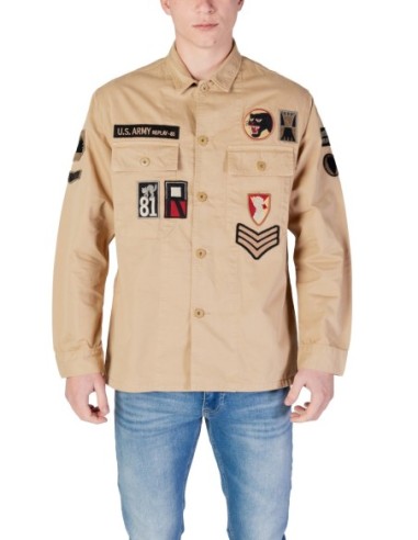 Chemise beige Replay homme