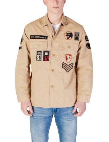 Chemise beige Replay homme