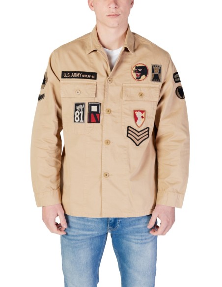 Chemise beige Replay homme
