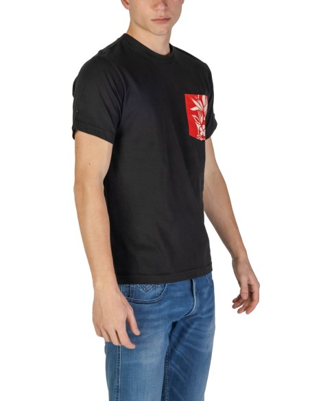 T-shirt noir coton Replay homme