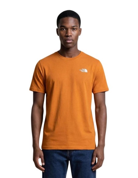 T-shirt orange logo The North Face homme