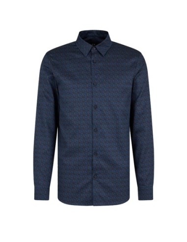 Chemise homme bleue imprimée Armani Exchange