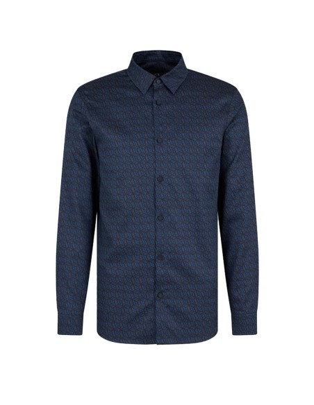 Chemise homme bleue imprimée Armani Exchange