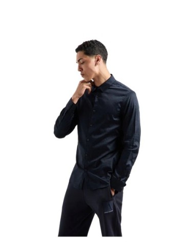 Chemise homme bleue imprimée Armani Exchange
