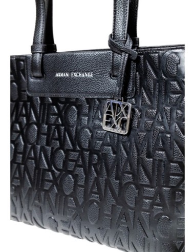 Sac Armani Exchange femme noir imprimé