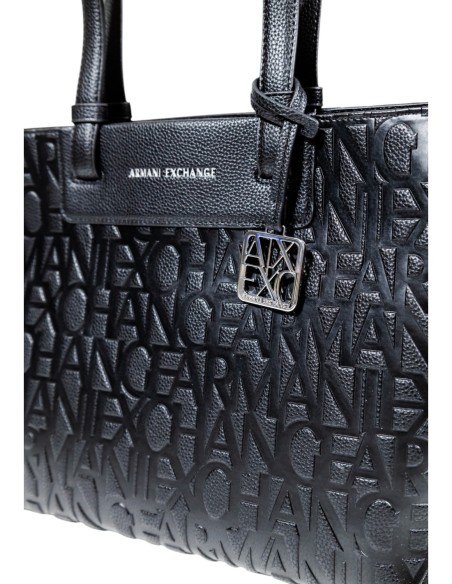 Sac Armani Exchange femme noir imprimé