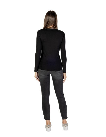 T-shirt femme noir strass Armani Exchange