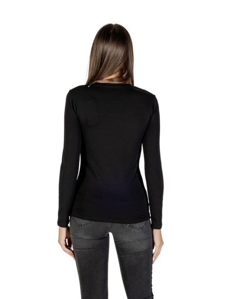 T-shirt femme noir strass Armani Exchange