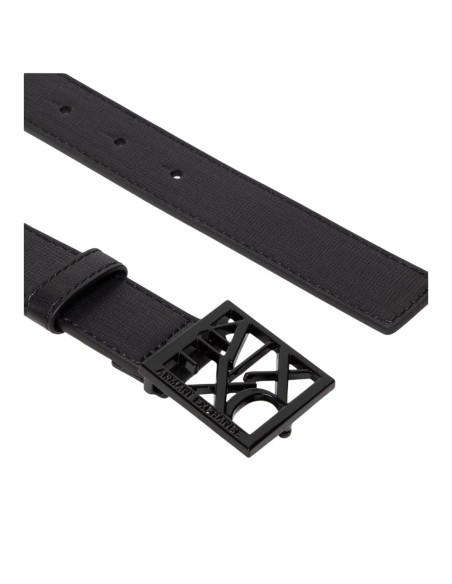 Ceinture noire cuir fin | Armani Exchange