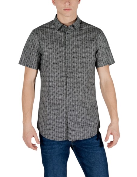 Chemise homme noire rayée Armani Exchange
