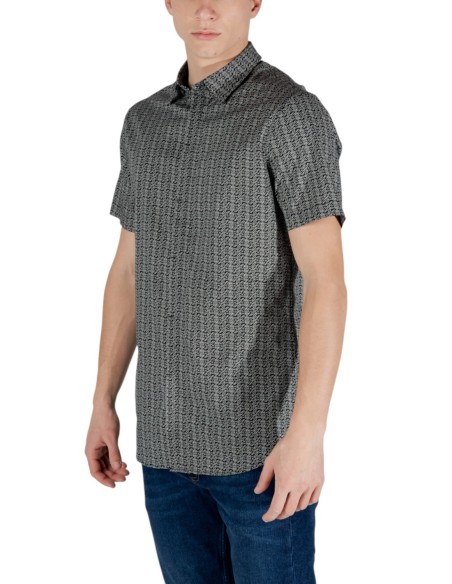Chemise homme noire rayée Armani Exchange
