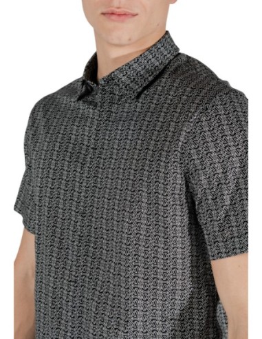 Chemise homme noire rayée Armani Exchange