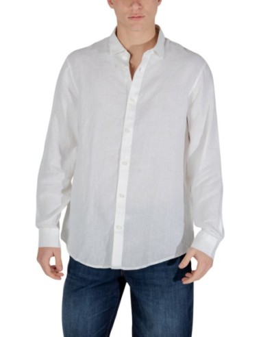 Chemise Armani Exchange Homme Lin Blanc | ChoixMode
