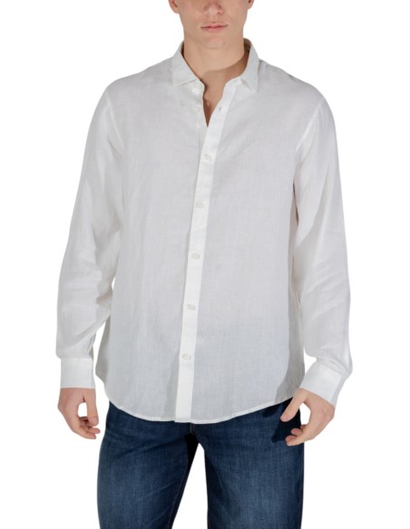 Chemise Armani Exchange Homme Lin Blanc | ChoixMode