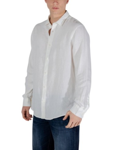 Chemise Armani Exchange Homme Lin Blanc | ChoixMode